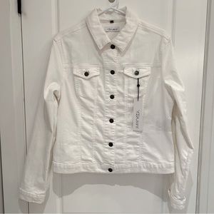 YOGA JEANS Woman’s WHITE XL BRAND NEW JEAN JACKET